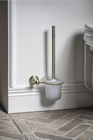 DIAMOND wisząca szczotka do WC, szkło mleczne, brąz