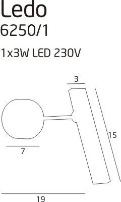 Ledo 1 kinkiet led