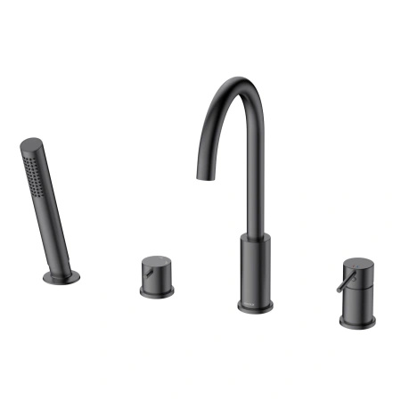 Bateria wannowa 4-otworowa, gun metal