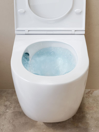 Miska WC VORTEX z deską wisząca owalna biały połysk CANEO TR2196DF
