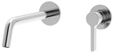 Zestaw Petit Umywalka nablat. kwadrat 36 cm BIAŁY POŁYSK + Bateria podtynkowa ICONIC Chrom