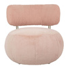 Fotel LOW TEDDY PINK różowy - stal