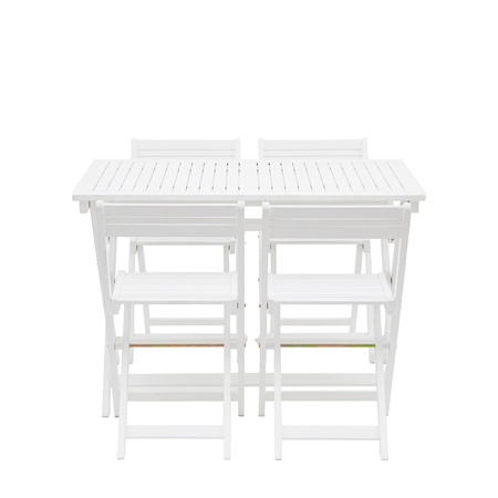 Lindos White Folding Dining Set