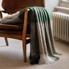 Heritage Check Faux Mohair Throw Green 1300x1700mm