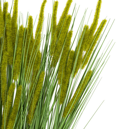 Faux Grass with Seed Heads Green (12pk) 850mm