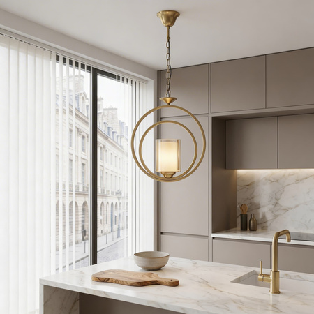 LAMPA WISZĄCA LOFT ZŁOTA DARTON W1