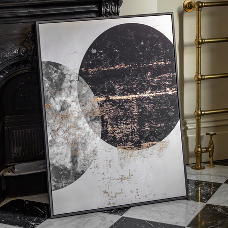 Obraz w ramie „Orbit” – czarny, 70 × 3 × 90 cm, zestaw 2 szt.