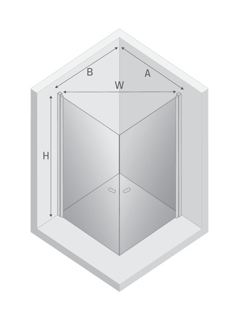 Kabina prysznicowa NEW SOLEO GUNMETAL BRUSHED 2D prostokątna U 100x100x195 szkło czyste 6mm Active Shield 2.0 - wahadłowe