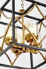 LAMPA WISZĄCA LOFT CZARNO-MOSIĘŻNA QUADRATO