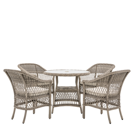 Menton 4 Seater Round Dining Set