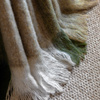 Heritage Check Faux Mohair Throw Green 1300x1700mm