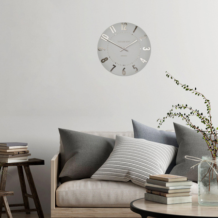 Mulberry Wall Clock Silver Cloud 12in