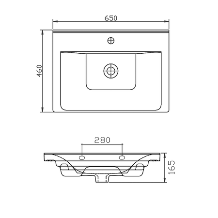SAVA 65 umywalka meblowa 65x46cm, biała