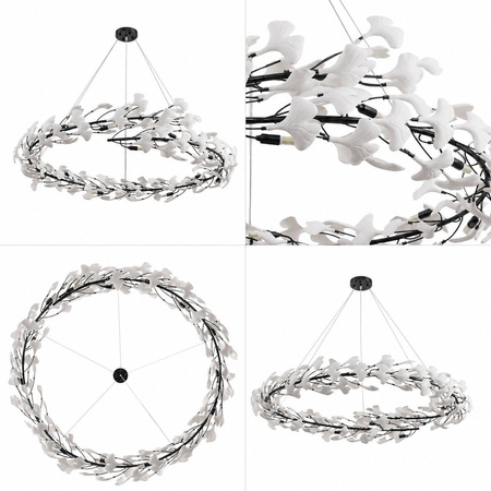 Lampa wisząca BOTANIKA 150 cm - czarna, G9, regulowana, designerska