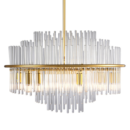 Lampa wisząca LUXORIA 50 cm - żyrandol kryształowy, złoty