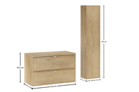 Zestaw meblowy 80cm z blatem i Szafką wysoką