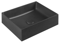 FORMIGO umywalka betonowa nablatowa, 47,5x36,5cm, antracyt mat