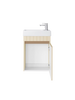 Szafka łazienkowa wisząca z umywalką 40 cm almond mat MISENO 001-SU40-02+TR41355
