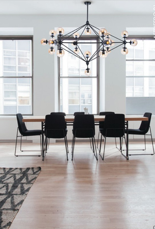 Lampa wisząca ASTRIFERO-15, 110cm -  transparentno czarna