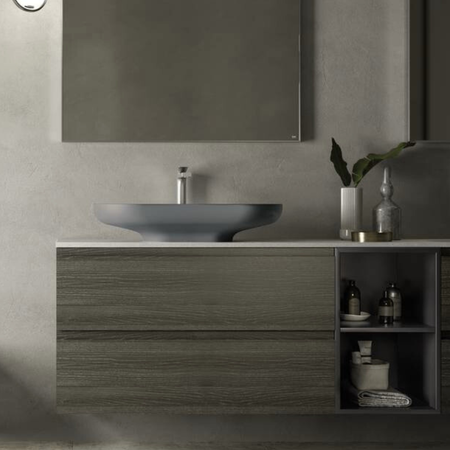 DES UMYWALKA NABLATOWA 70X35CM OWALNA SZARY MAT