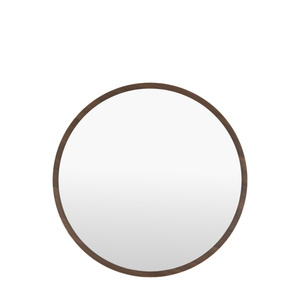 Helsinki Round Mirror Walnut 800x58x800mm