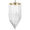 Lampa wisząca WAVE złota 60 cm kryształowa