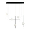 PENDANT LIGHT 8W ALUMINIUM-METAL-ACRYLIC BLACK&GOLD