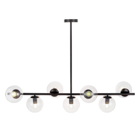 NOWOCZESNA LAMPA WISZĄCA CZARNO-PRZEZROCZYSTA FREDICA W7
