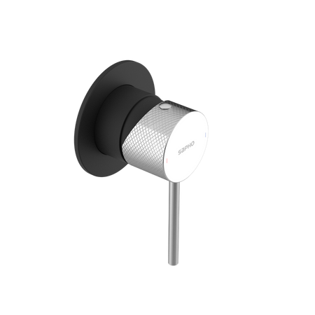 ULTRASAN bateria prysznicowa podtynkowa, 1 wyjście, czarny mat/chrom