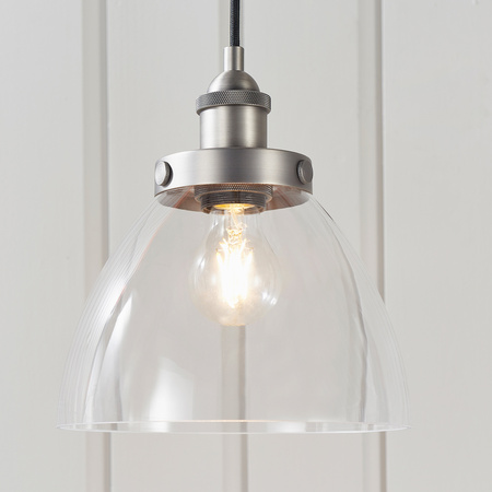 Hansen 1 Pendant Light Brushed Silver