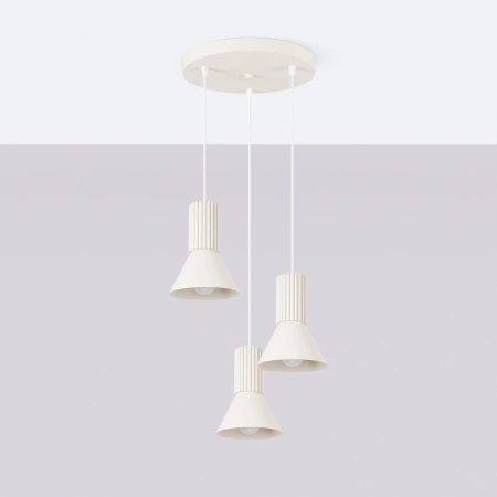 Lampa wisząca ESTRIA 3P beżowa