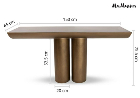 MaMaison konsola TIDAL 150 złota