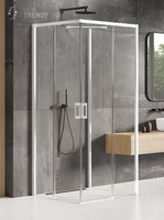 KABINA PRIME WHITE PROSTOKĄTNA PRZYŚCIENNA L 100x80x200 CZYSTE 6mm ACTIVE SHIELD