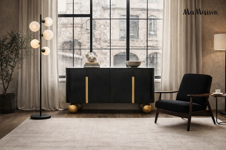 MaMaison komoda ORGANIC 150 czarna /      złota / drewno