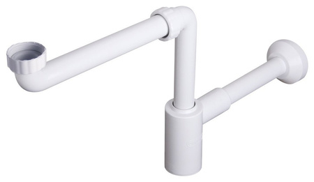 CRONO syfon umywalkowy zajmujący mało miejsca, 5/4", DN32, biały