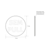 Tabliczka "SEM/PULL", średnica 75mm, stal nierdzewna