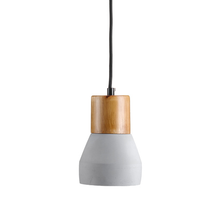 Lampa wisząca CONCRETE  12 cm- szary beton, drewno