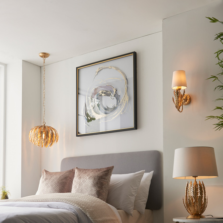 Delphine 1 Wall Light Gold Leaf
