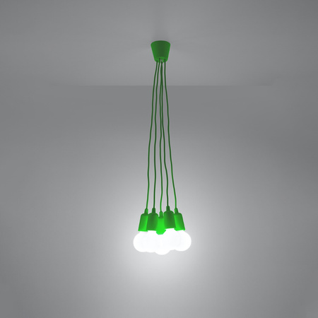 Lampa wisząca DIEGO 5 zielony