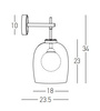 WALL LAMP G9 SMOKE-OPAL GLASS