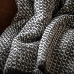 Cross Knit Throw Grey 1300x1700mm