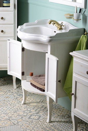 RETRO szafka umywalkowa 60x80x45cm, starobiała