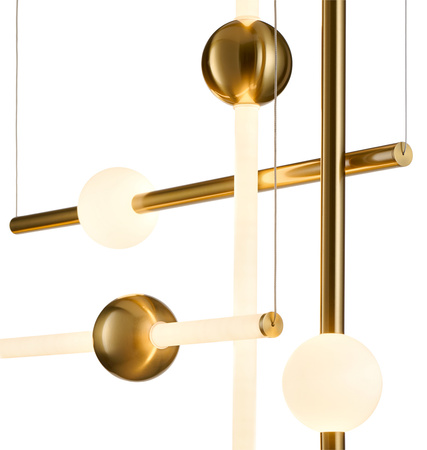 Lampa wisząca O-LINE L-4 - LED, 110 cm, mosiądz
