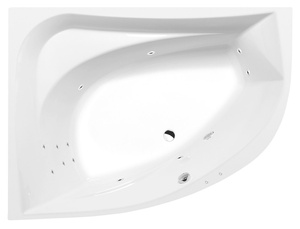TANYA L wanna z hydromasażem, 160x120x49cm, Attraction Hydro, chrom