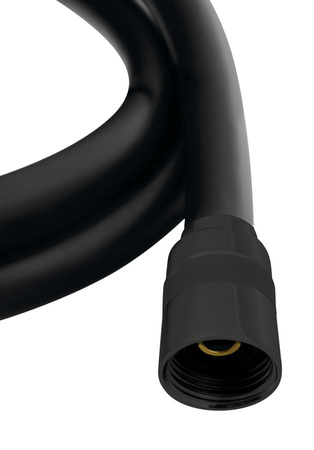 SOFTLEX wąż prysznicowy plastikowy, 150cm, czarny mat