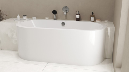 VIVA C MONOLITH owalna półwpuszczana wanna 170x75x60cm, biały