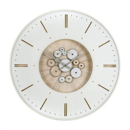 Zegar Clocksmith – kość słoniowa, 74 × 6 × 74 cm