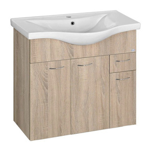 KERAMIA FRESH szafka umywalkowa 74,5x74x34,7cm, dąb platin