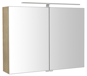 RIWA szafka z lustrem, oświetlenie LED, 81x70x17cm, wiąz Bardini