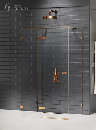 KABINA AVEXA COPPER KWADRATOWA PRZYŚCIENNA L 90x90x200 CZYSTE 6mm ACTIVE SHIELD